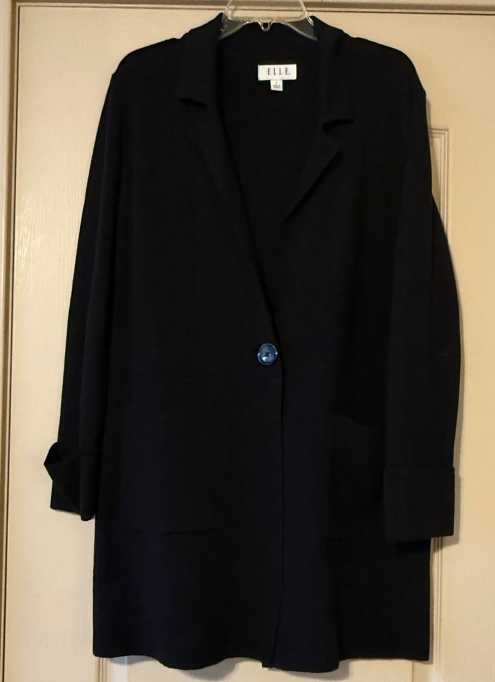 Elle Black Duster Cardigan, Size L